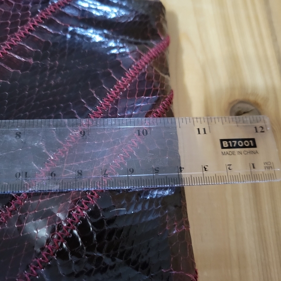 Snakeskin and leather purse by Ronay - Picture 5 of 7